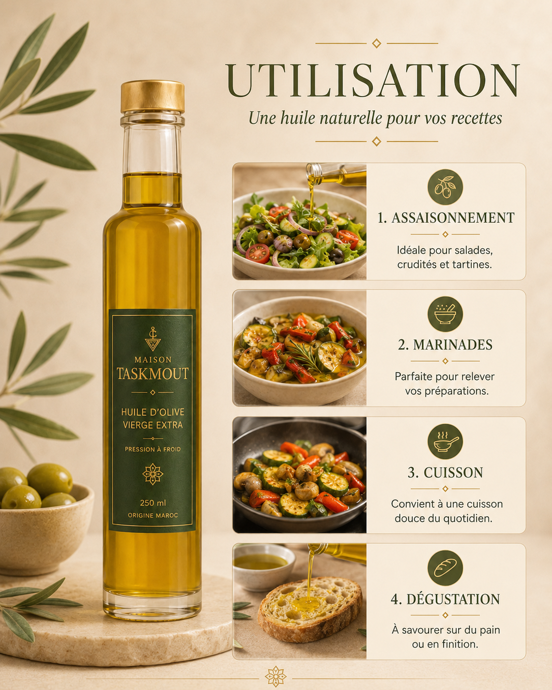 Huile d'Olive – Sélection Maison Taskmout