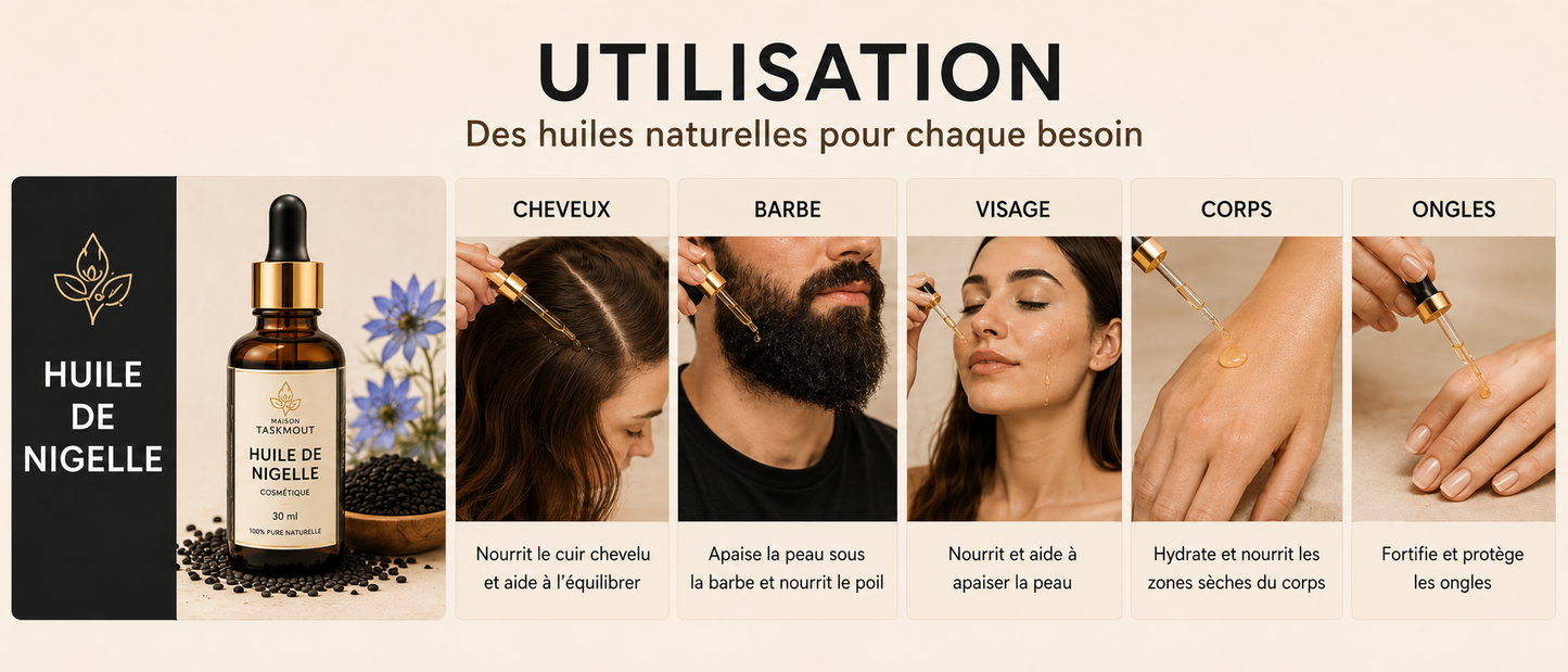 Huile de Nigelle Pure — Maison Taskmout