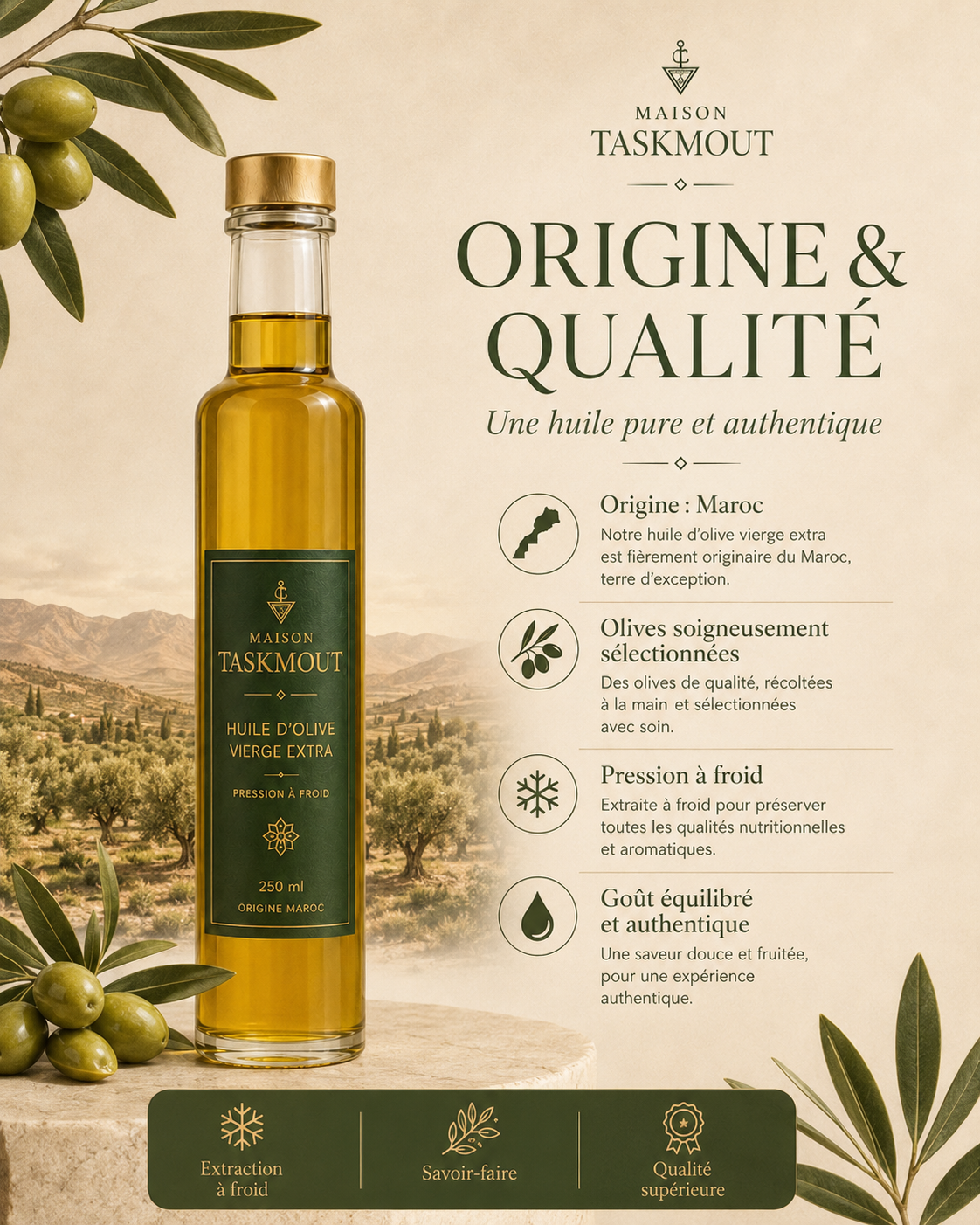 Huile d'Olive – Sélection Maison Taskmout