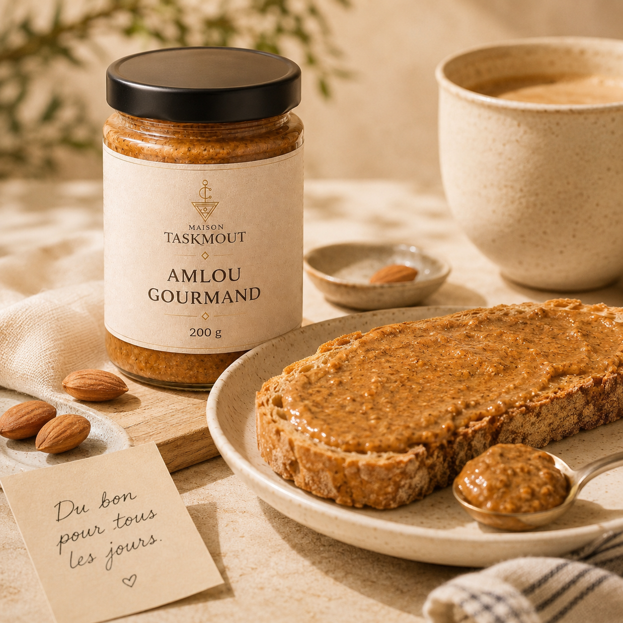 Amlou Gourmand – Amande, miel et huiles végétales