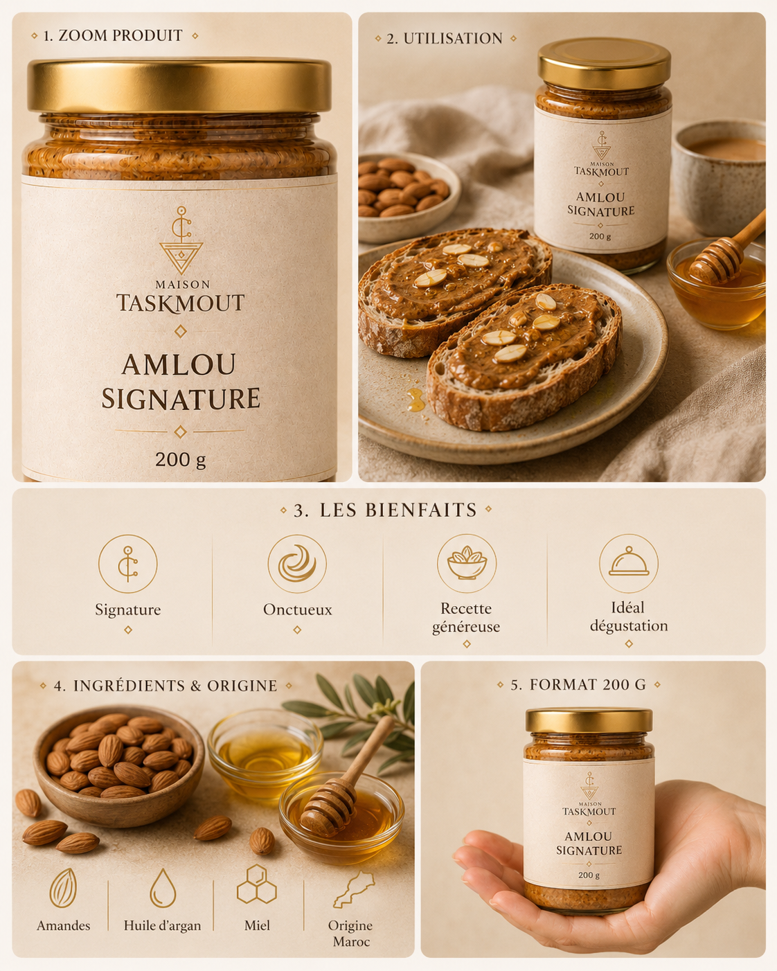 Amlou Signature – Amande, huile d'argan et miel