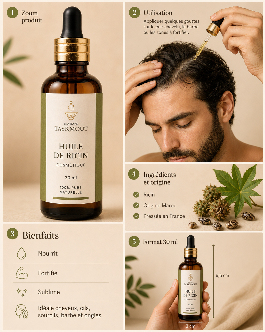Huile de Ricin — Maison Taskmout